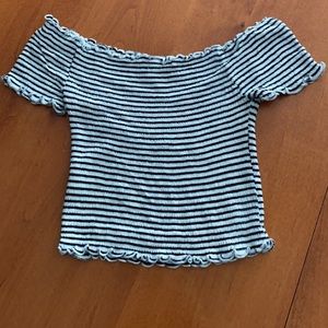 Black and White Crop Top